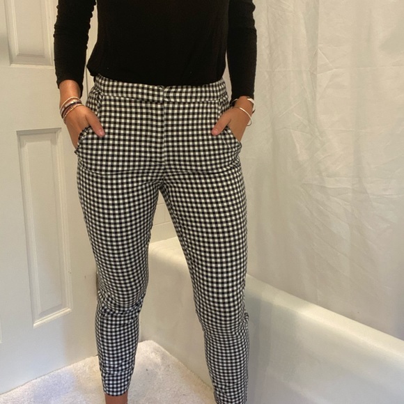 Zara Pants - Zara High Waisted Gingham Pants